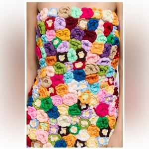 NWT Strapless floral Crochet Dress